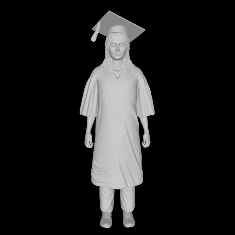 GRADUATION GIRL #2 - GIRL - GRADUATE- CONVOCATION- AWARD CEREMONY- GRADUATION - CHARACTER - HUMAN - DEGREE