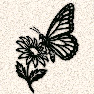 butterfly flower garden WALL ART HOME DECOR