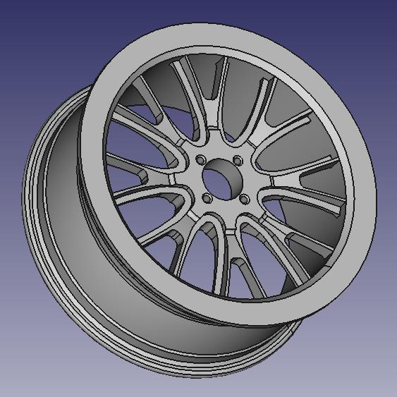 WHEEL RIM SPORTCAR 3D PRINT VEHICLE PROTOTYPE