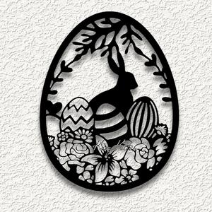 easter bunny egg flowers wall art home decor