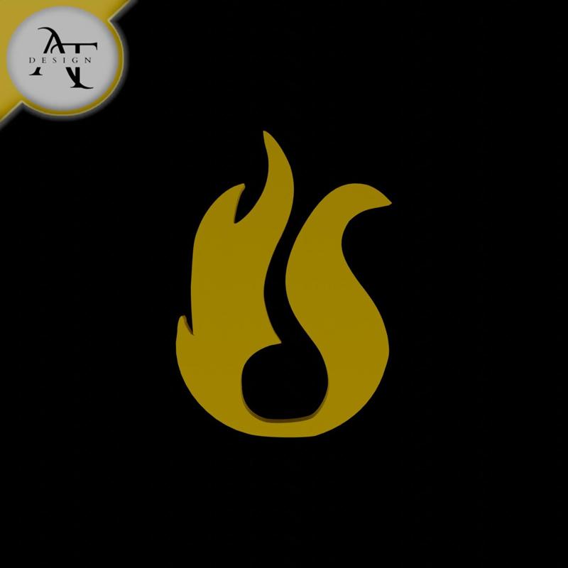 Simple Flame Symbol - 2D Art