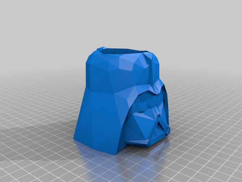 lowpoly Darth Vader pen/pencil pot