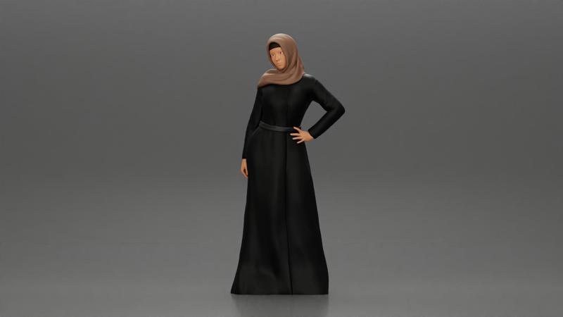 woman in Hijab Abaya Dress