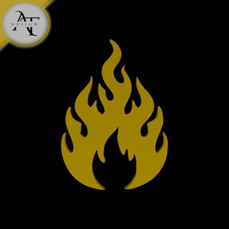 Simple Flame Symbol - 2D Art