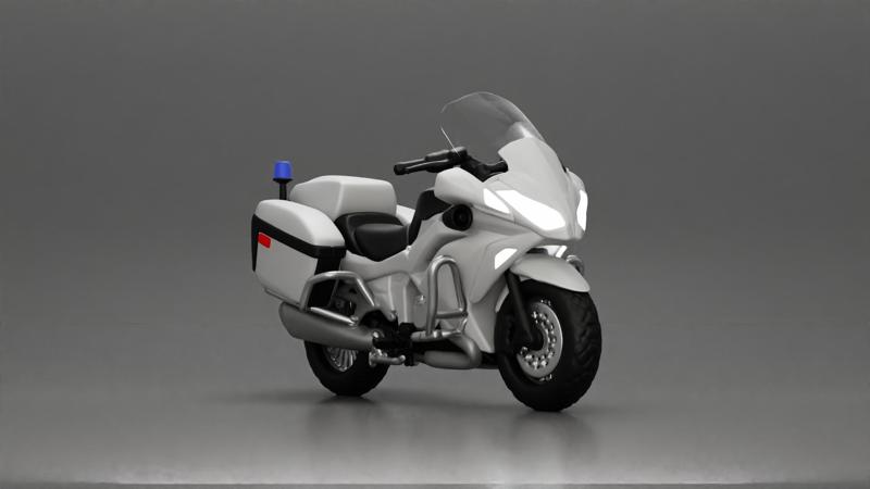 Police Officer riding Police motorbike