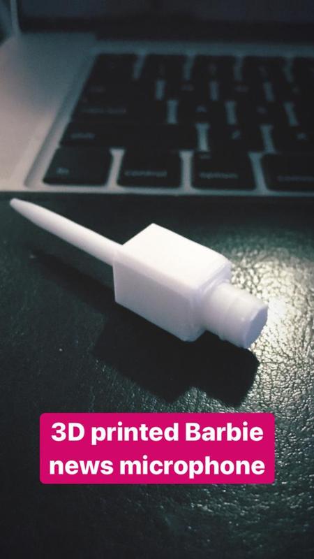 News Microphone Barbie Sized