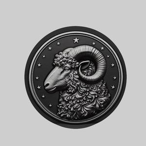 Sheep Animal Head Sheep Animal Medallion for CNC Router Laser & 3D Printer