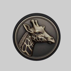 Giraffe Animal Head Giraffe Animal Medallion for CNC Router Laser & 3D Printer