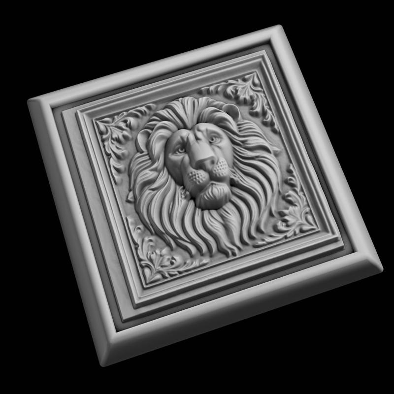Lion Animal 3D Model for CNC Router Laser & 3D Printer