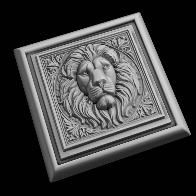 Lion Animal 3D Model for CNC Router Laser & 3D Printer