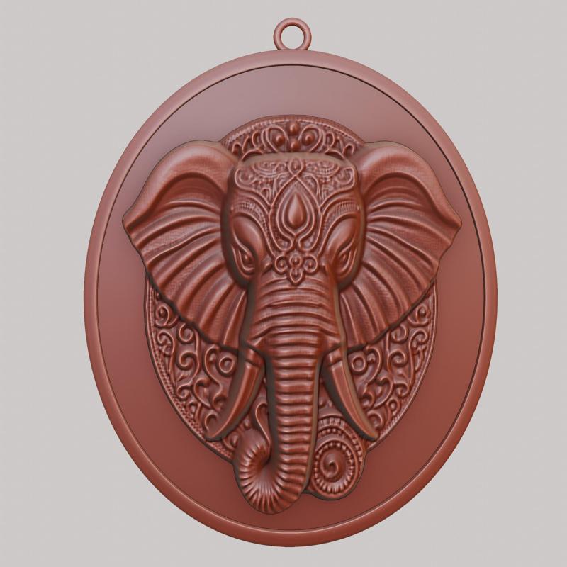 Elephant Animal Necklace Elephant Animal Pendant for CNC Router Laser & 3D Printer