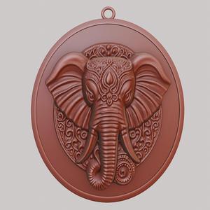 Elephant Animal Necklace Elephant Animal Pendant for CNC Router Laser & 3D Printer