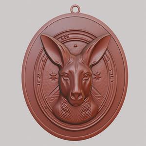 Kangaroo Animal Necklace Kangaroo Animal Pendant for CNC Router Laser & 3D Printer