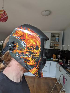 Welding helmet friction hinge repair