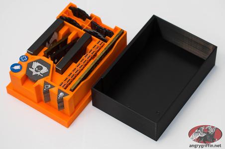 Dice, Card and Token Holder to suit Kill Team 2021 and similar games – magnet ready