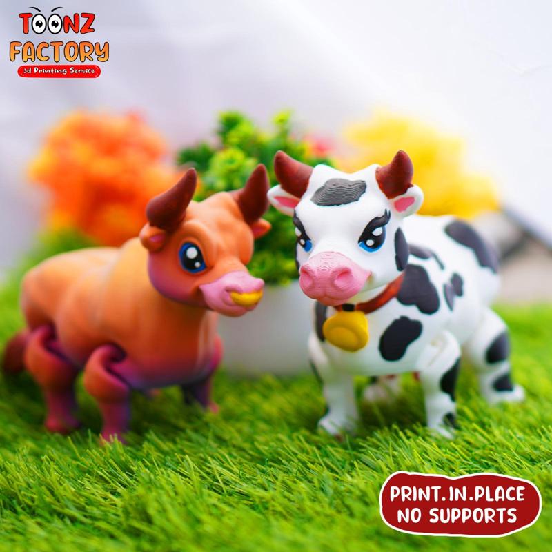Cute Flexi Cow & Bull