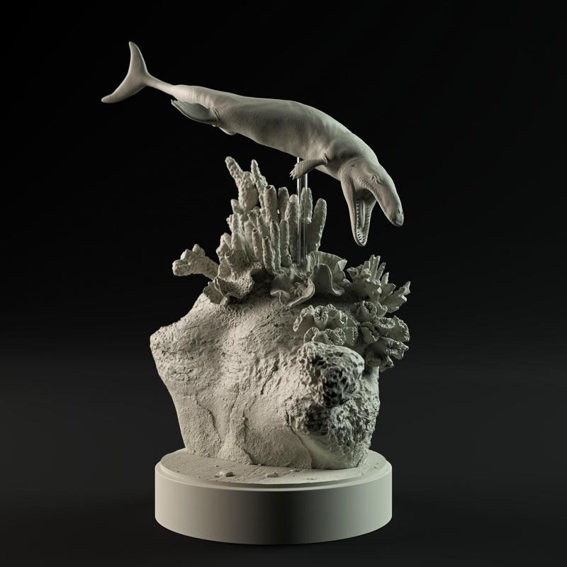 Dakosaurus 1-35 scale pre-supported prehistoric marine reptile