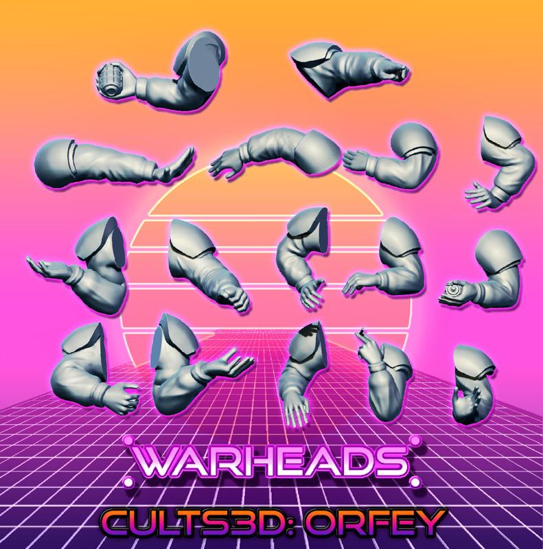 (28mm scale) Arm Bits x16 ¯\_(ツ)_/¯  - Gesticulating Arms!