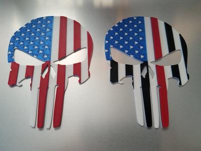 Punisher Skull Flag Single Extruder Multi Color