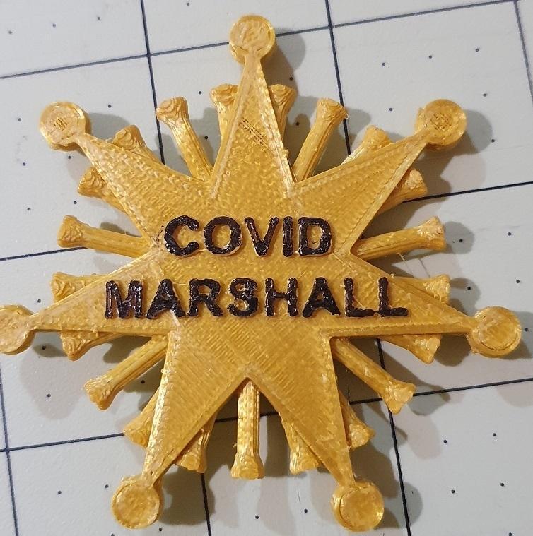 Covid Marshall Badge