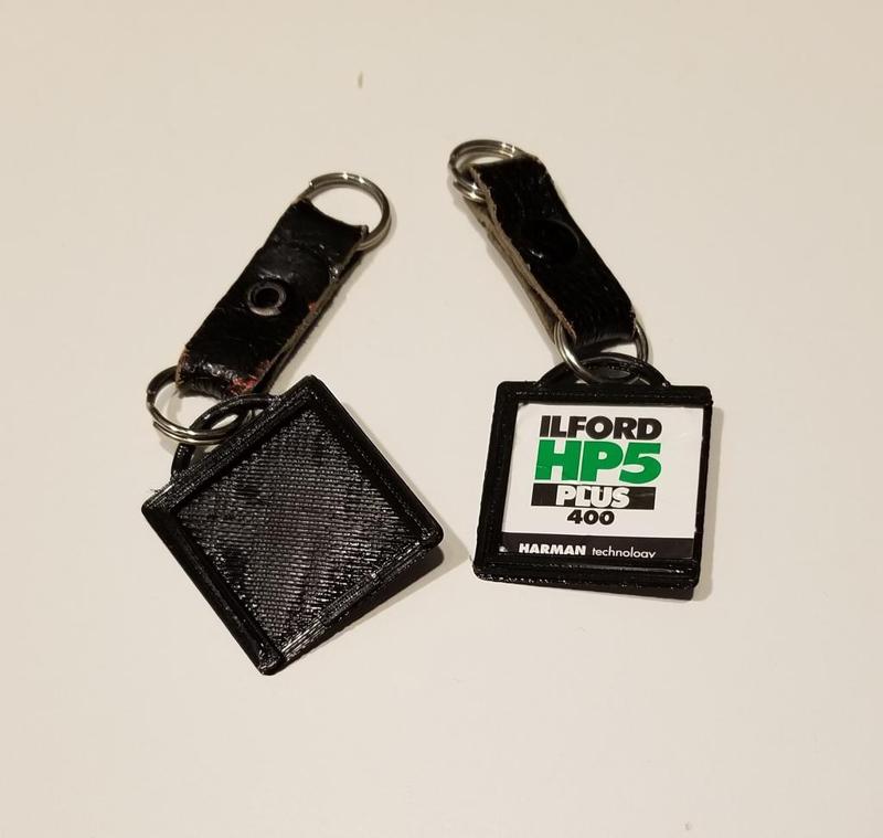 120 Film Label Holder with keyring loop