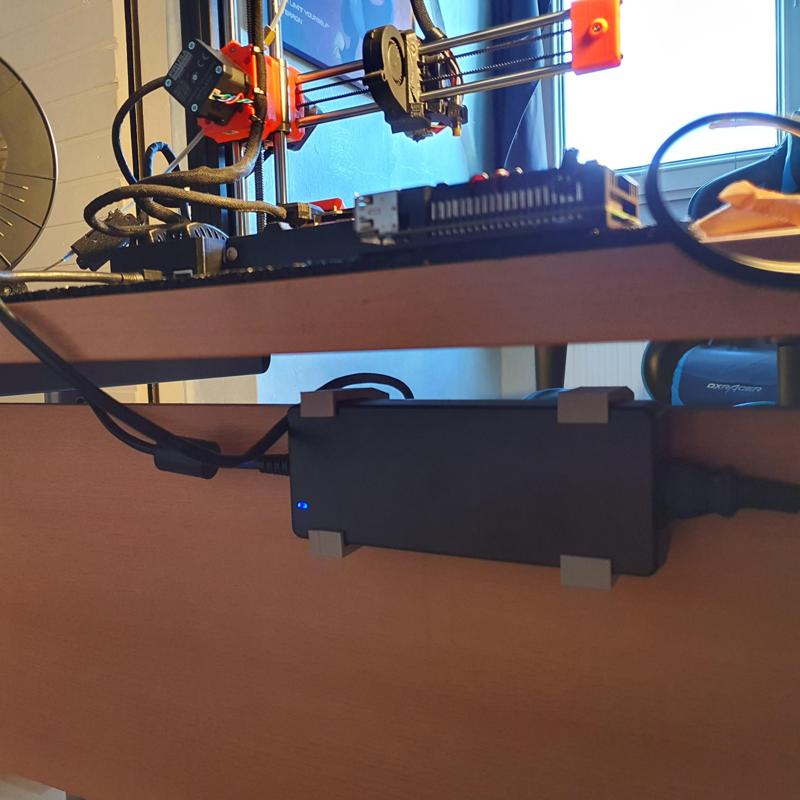 Prusa MINI Power Unit (PSU) under desk mount