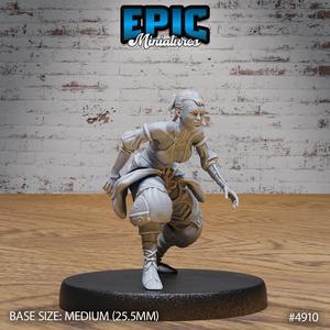 Monk Adventurer Female Hide ‧ DnD Miniature ‧ Tabletop Miniatures ‧ Gaming Monster ‧ 3D Model ‧ RPG ‧ DnDminis ‧ STL FILE