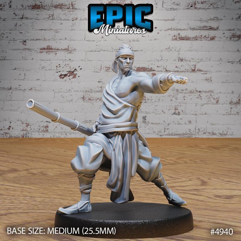 Martial Arts Monk Provoke ‧ DnD Miniature ‧ Tabletop Miniatures ‧ Gaming Monster ‧ 3D Model ‧ RPG ‧ DnDminis ‧ STL FILE