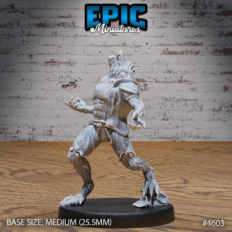 Werewolf Classic ‧ DnD Miniature ‧ Tabletop Miniatures ‧ Gaming Monster ‧ 3D Model ‧ RPG ‧ DnDminis ‧ STL FILE