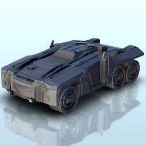 Massive SF vehicle on 6 wheels - BattleTech MechWarrior Scifi Science fiction SF Warhordes Grimdark Confrontation Necromunda