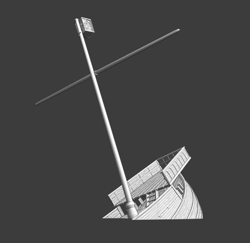 Large medieval Venetian ship sinking