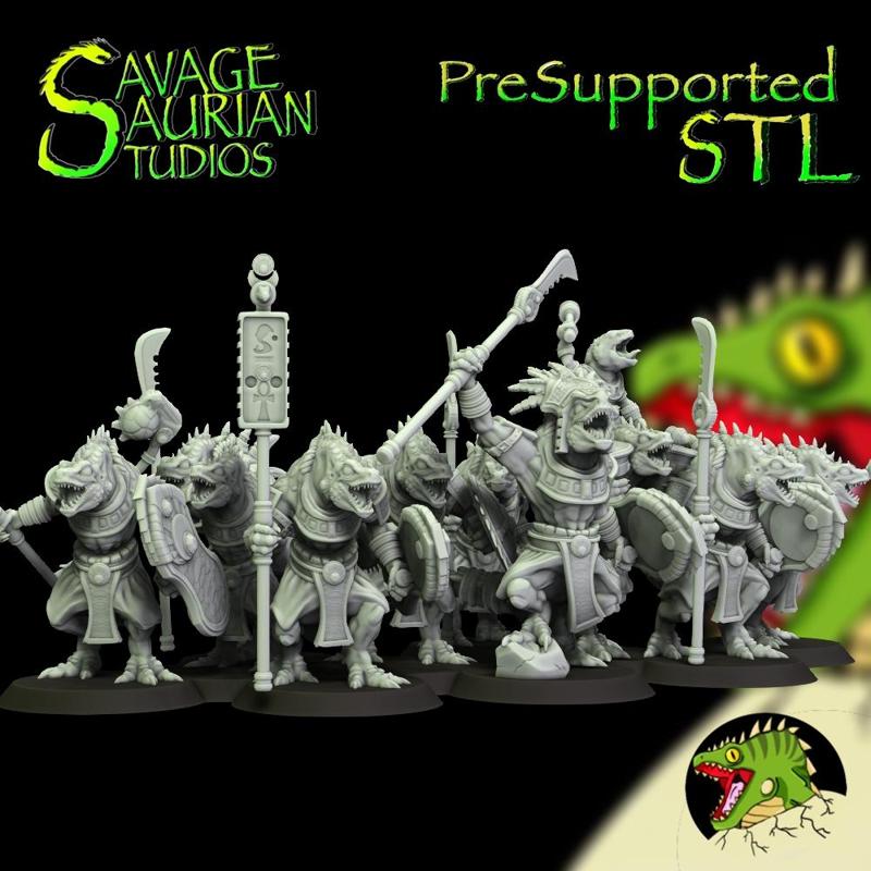 Lizardmen - Iguanisaur Warriors