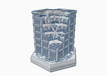 Gothic Ruined Building 72 Hex Map Scale HMSGR072