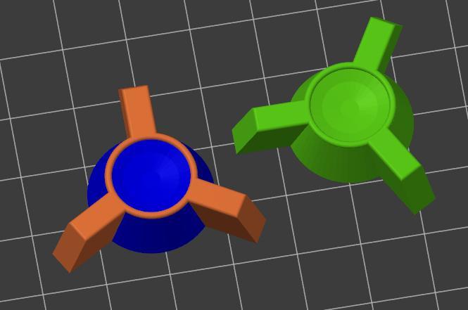 Prusa knob, dual color