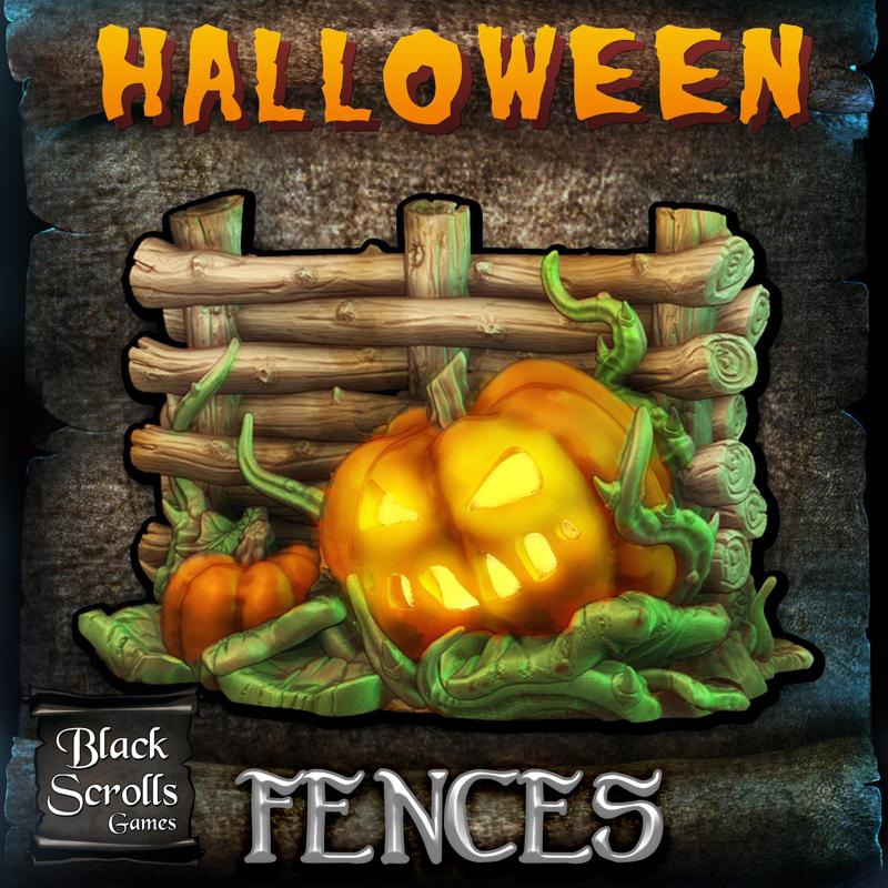Halloween Fences with pumpkins