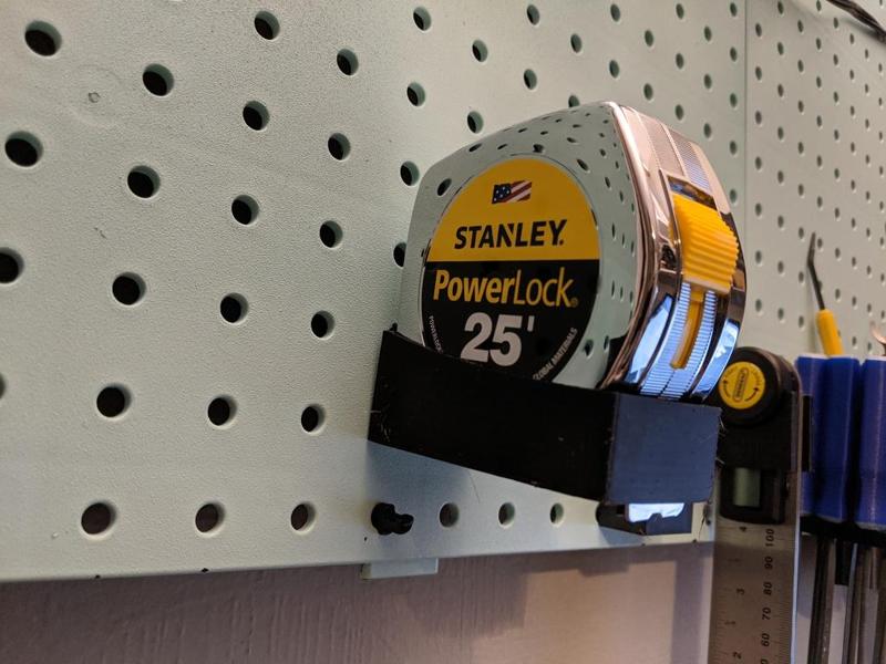 Pegboard Tape Measure Holder