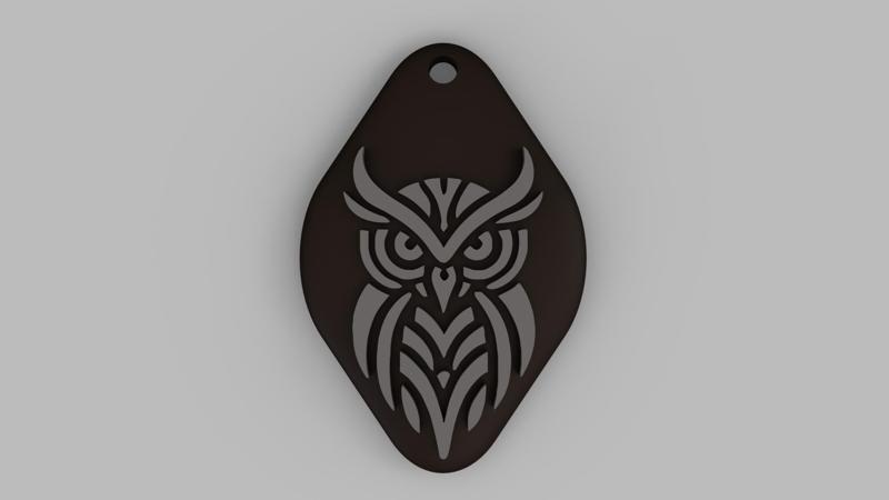 Owl Pendant Jewelry Keychain