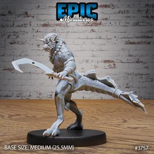 Oriental Half-Dragon Scimitar ‧ DnD Miniature ‧ Tabletop Miniatures ‧ Gaming Monster ‧ 3D Model ‧ RPG ‧ DnDminis ‧ STL FILE