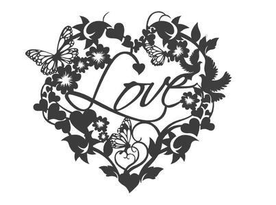 Wallart - Heart Love