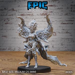 Young Efreeti Female Sword ‧ DnD Miniature ‧ Tabletop Miniatures ‧ Gaming Monster ‧ 3D Model ‧ RPG ‧ DnDminis ‧ STL FILE