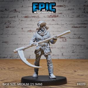 Villager Angry Farmer ‧ DnD Miniature ‧ Tabletop Miniatures ‧ Gaming Monster ‧ 3D Model ‧ RPG ‧ DnDminis ‧ STL FILE
