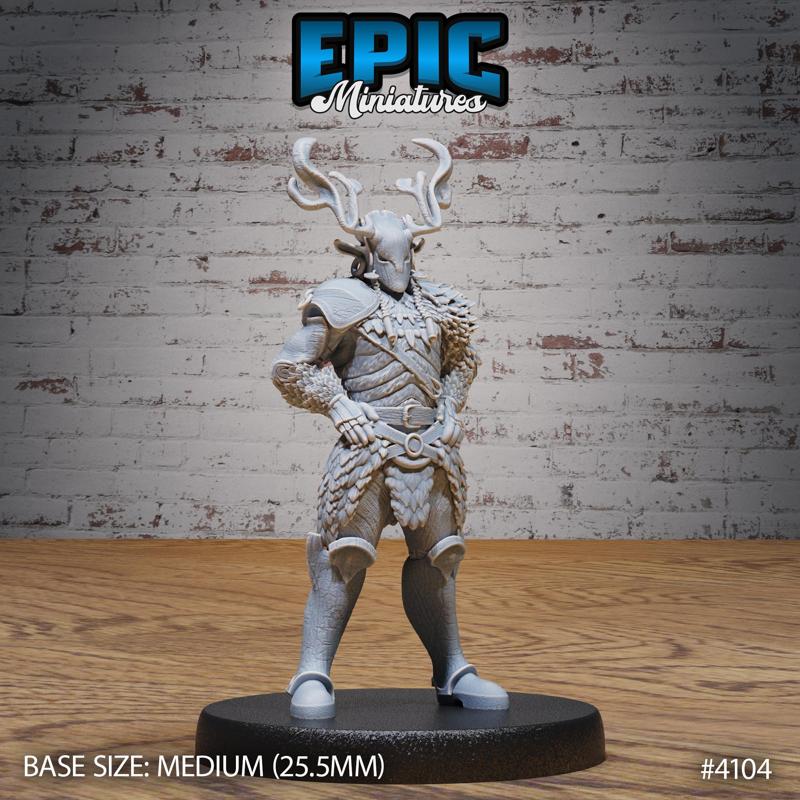 Woodland Knight ‧ DnD Miniature ‧ Tabletop Miniatures ‧ Gaming Monster ‧ 3D Model ‧ RPG ‧ DnDminis ‧ STL FILE