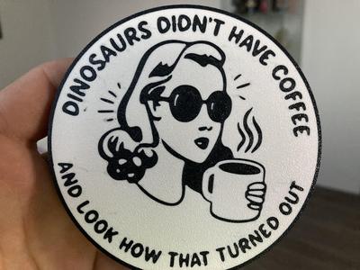 Dinosaurs coffee coaster