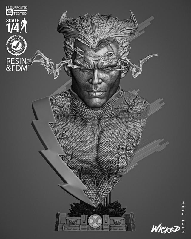 WICKED MARVEL QUICKSILVER PORTRAIT BUST: TESTED AND READY FOR 3D PRINTING