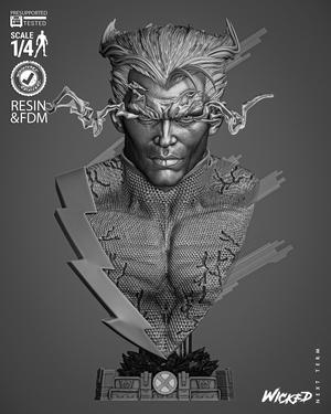 WICKED MARVEL QUICKSILVER PORTRAIT BUST: TESTED AND READY FOR 3D PRINTING