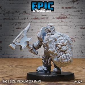 Champion Dwarf ‧ DnD Miniature ‧ Tabletop Miniatures ‧ Gaming Monster ‧ 3D Model ‧ RPG ‧ DnDminis ‧ STL FILE