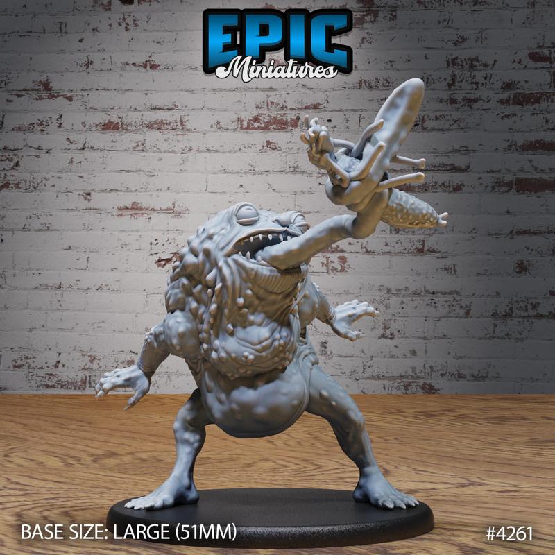 Sewer Toad Catch ‧ DnD Miniature ‧ Tabletop Miniatures ‧ Gaming Monster ‧ 3D Model ‧ RPG ‧ DnDminis ‧ STL FILE