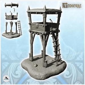 Outpost on wooden logs (1) - DnD Wargaming Medieval War of the Rose Saga