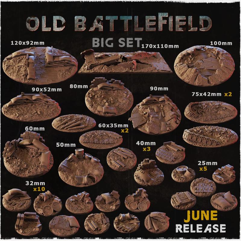 Old Battlefield - Bases & Toppers (Big set+)