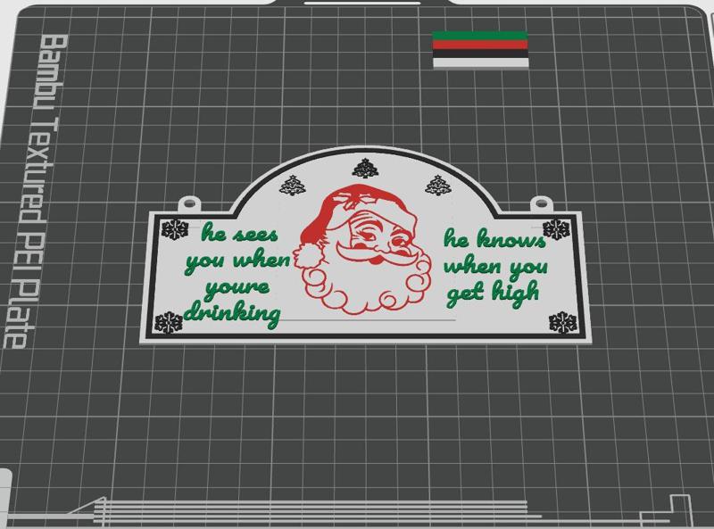 Christmas Santa Sign 